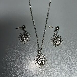 *NWOT* Handmade Silver Earrings W/Matching Necklace